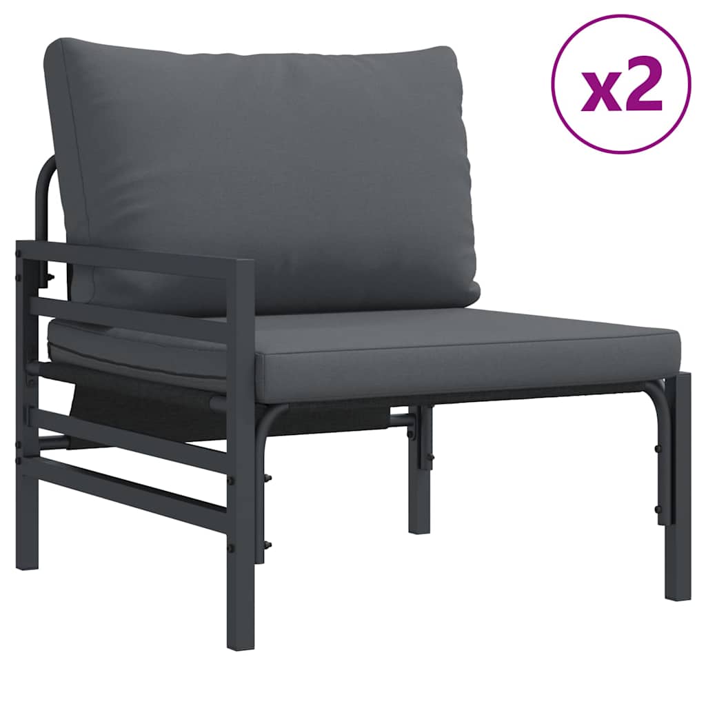 vidaXL Garden Sofa Set 13 pcs Anthracite Steel