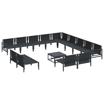 vidaXL Garden Sofa Set 14 pcs Anthracite Steel