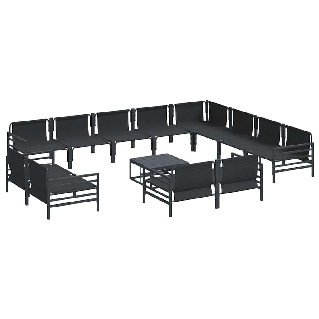 vidaXL Garden Sofa Set 13 pcs Anthracite Steel