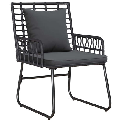 vidaXL Garden Furniture Set 4 pcs Black and Anthracite Poly Rattan