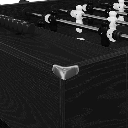 vidaXL Foosball Table Black Oak 146.5 x 74 x 85 cm Engineered Wood