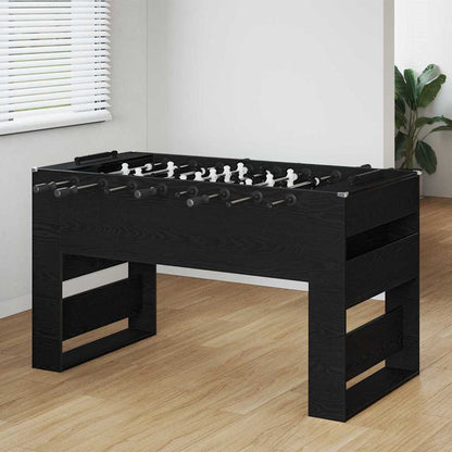 vidaXL Foosball Table Black Oak 146.5 x 74 x 85 cm Engineered Wood