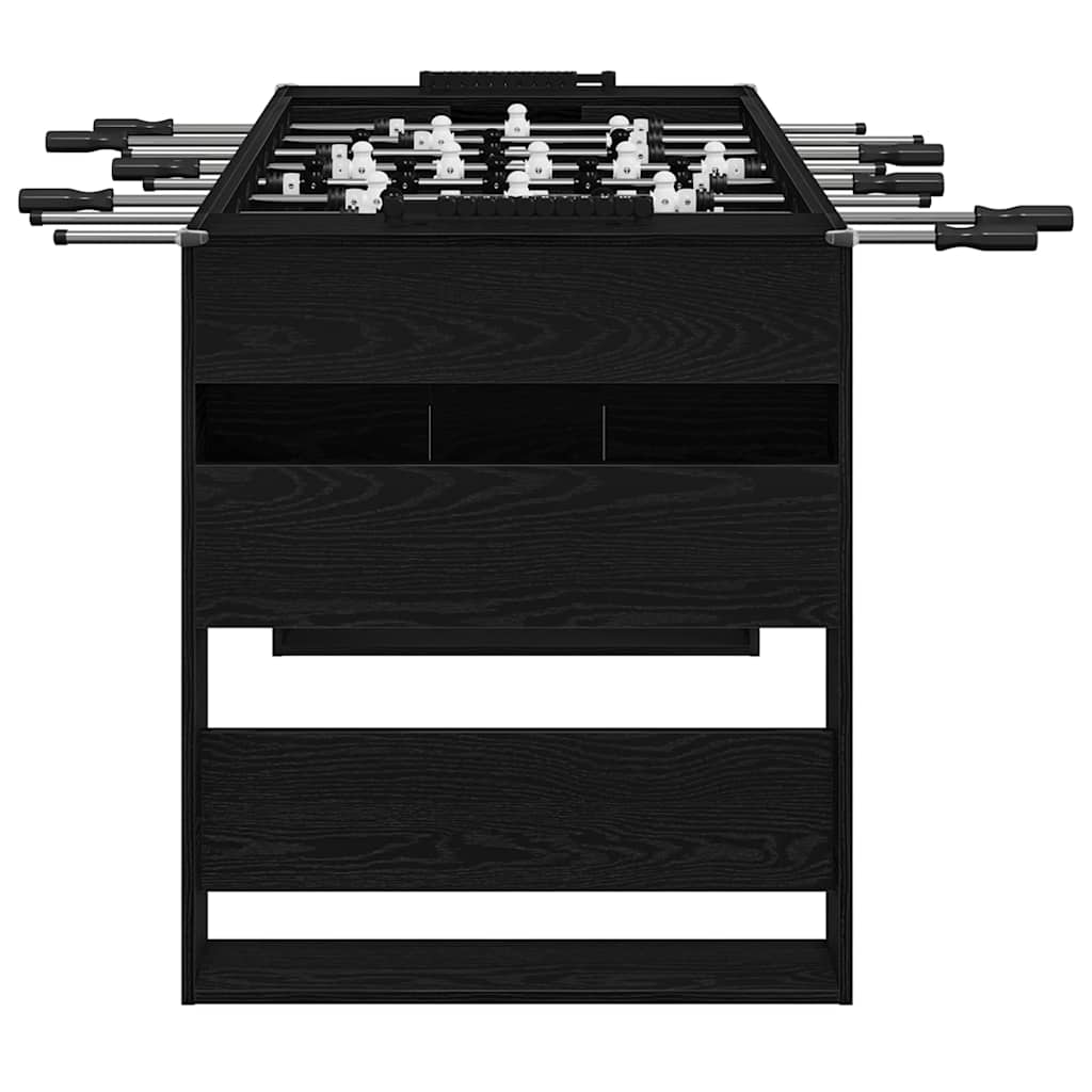vidaXL Foosball Table Black Oak 146.5 x 74 x 85 cm Engineered Wood