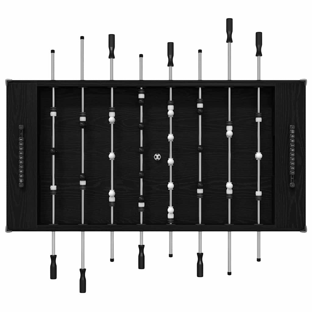 vidaXL Foosball Table Black Oak 146.5 x 74 x 85 cm Engineered Wood