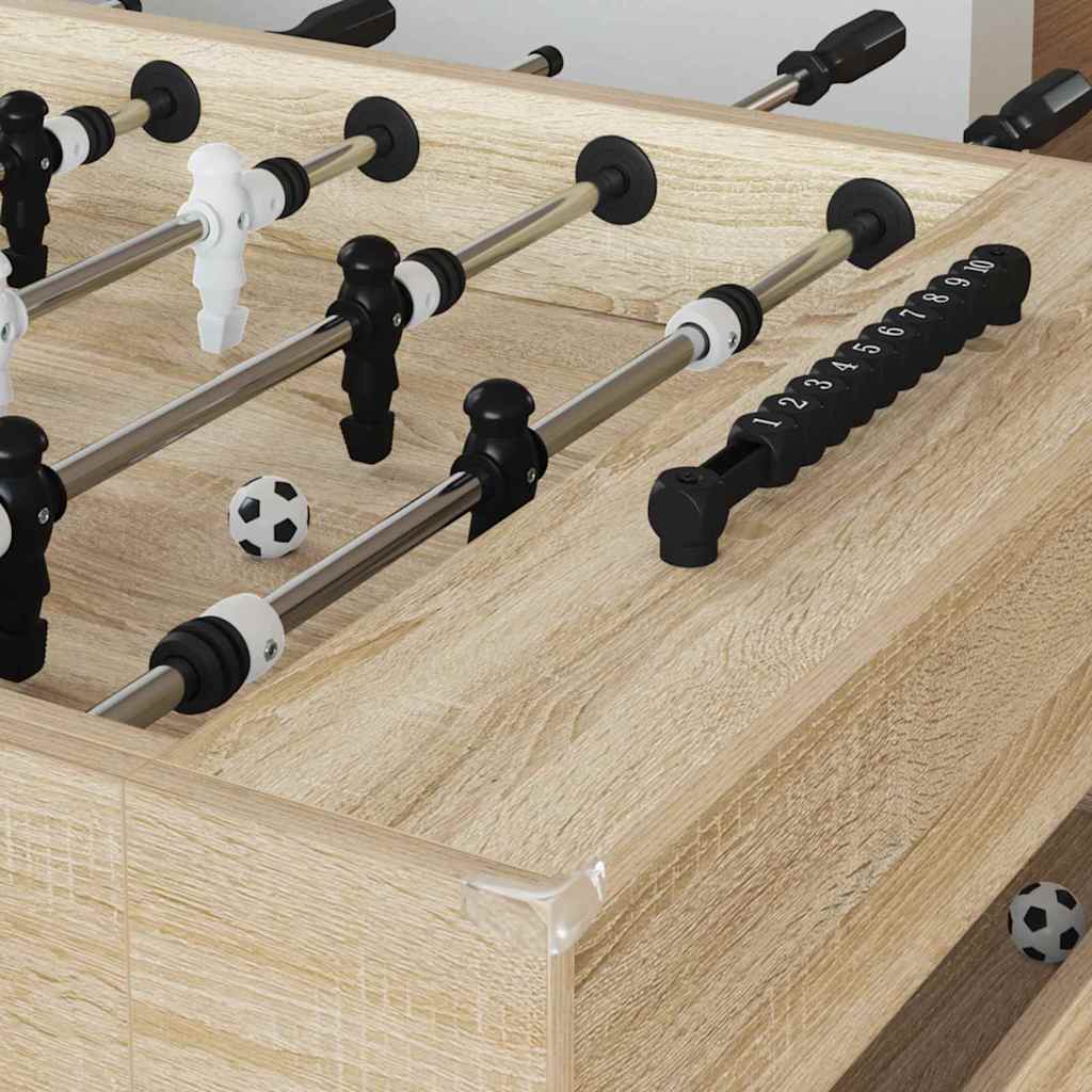 vidaXL Foosball Table Sonoma Oak 146.5 x 74 x 85 cm Engineered Wood