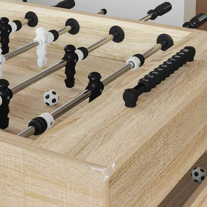 vidaXL Foosball Table Sonoma Oak 146.5 x 74 x 85 cm Engineered Wood