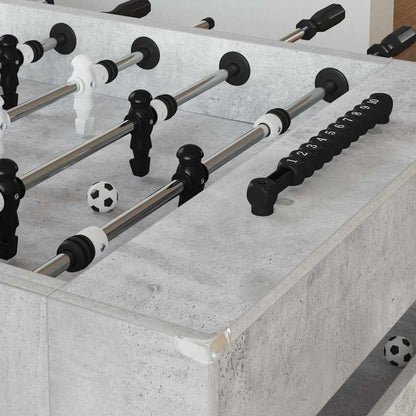 vidaXL Foosball Table Concrete Grey 146.5 x 74 x 85 cm Engineered Wood