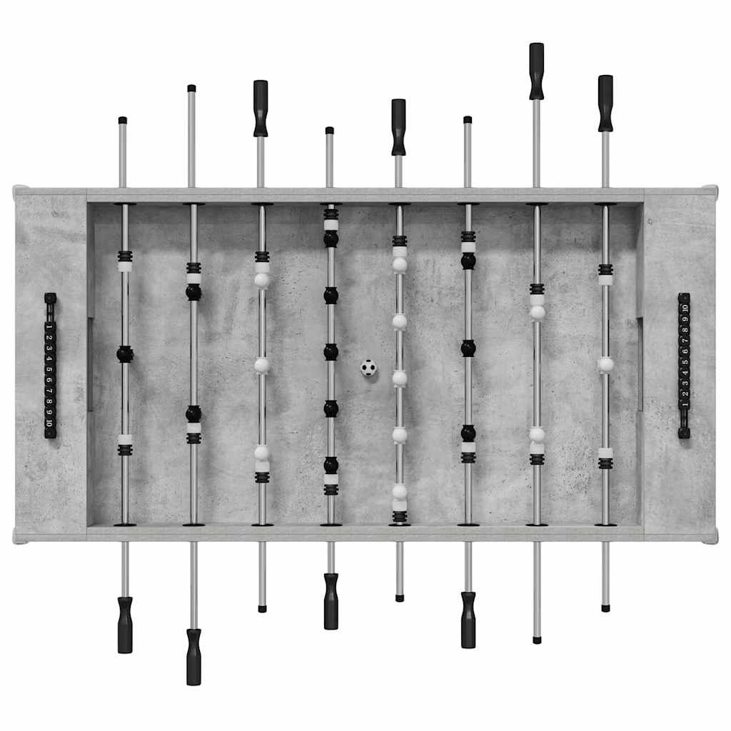 vidaXL Foosball Table Concrete Grey 146.5 x 74 x 85 cm Engineered Wood