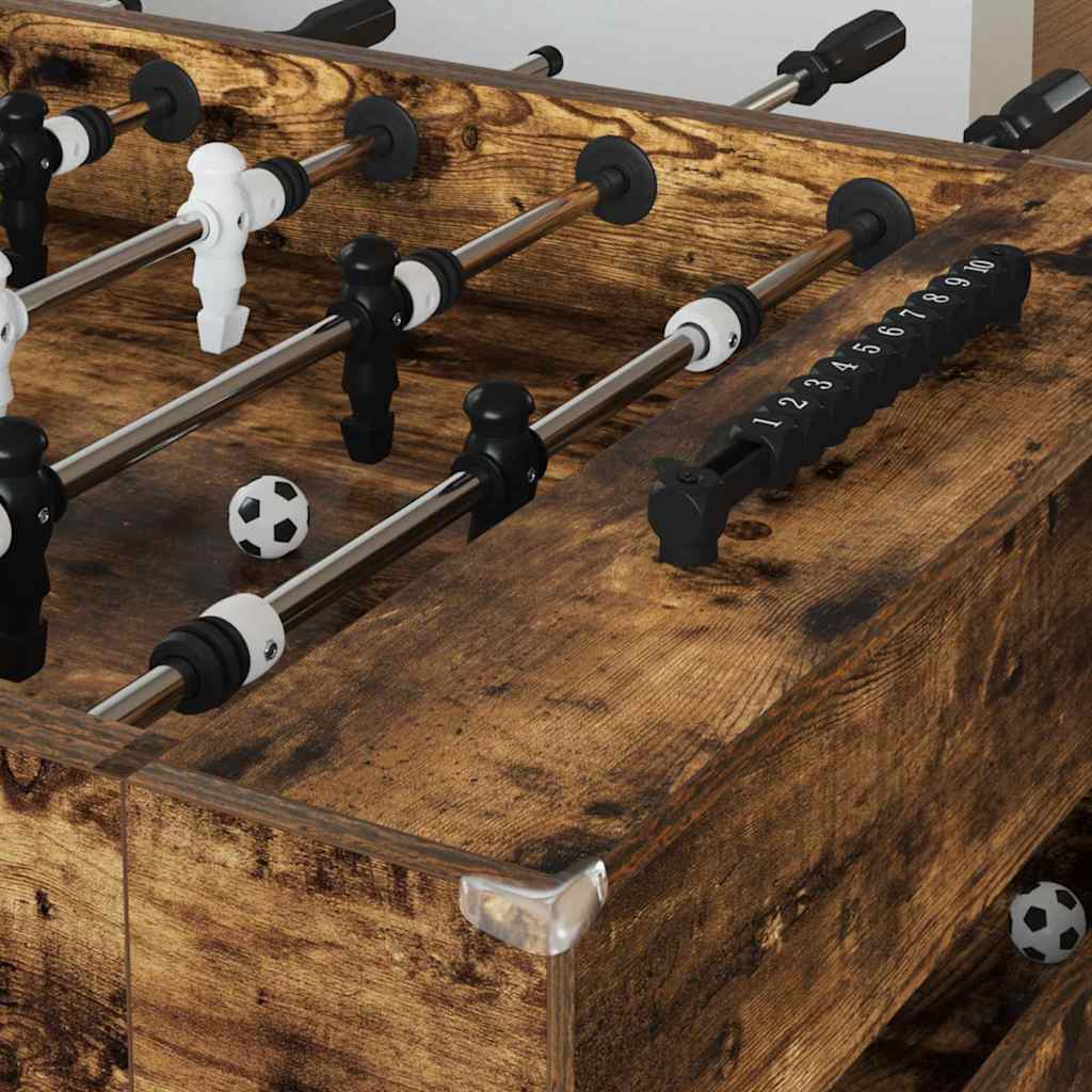 vidaXL Foosball Table Smoked Oak 146.5 x 74 x 85 cm Engineered Wood