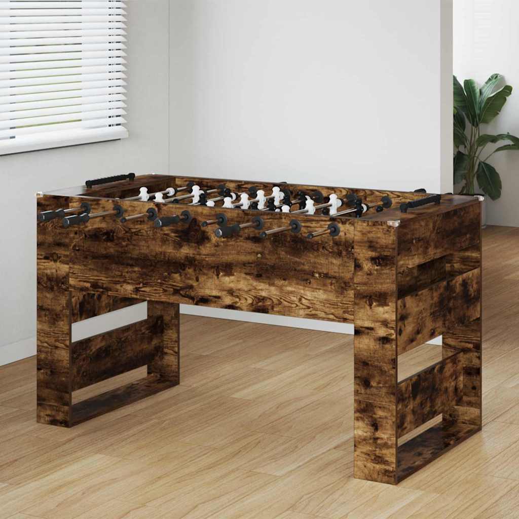 vidaXL Foosball Table Smoked Oak 146.5 x 74 x 85 cm Engineered Wood