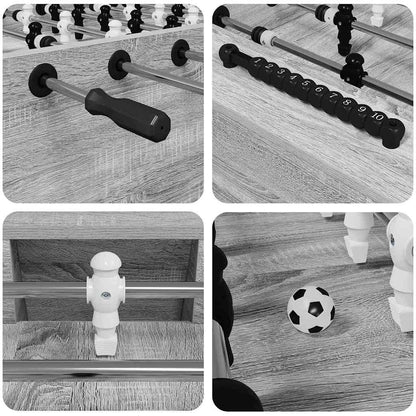 vidaXL Foosball Table Grey Sonoma 146.5 x 74 x 85 cm Engineered Wood