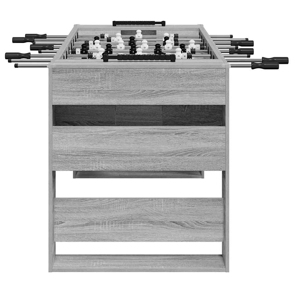 vidaXL Foosball Table Grey Sonoma 146.5 x 74 x 85 cm Engineered Wood