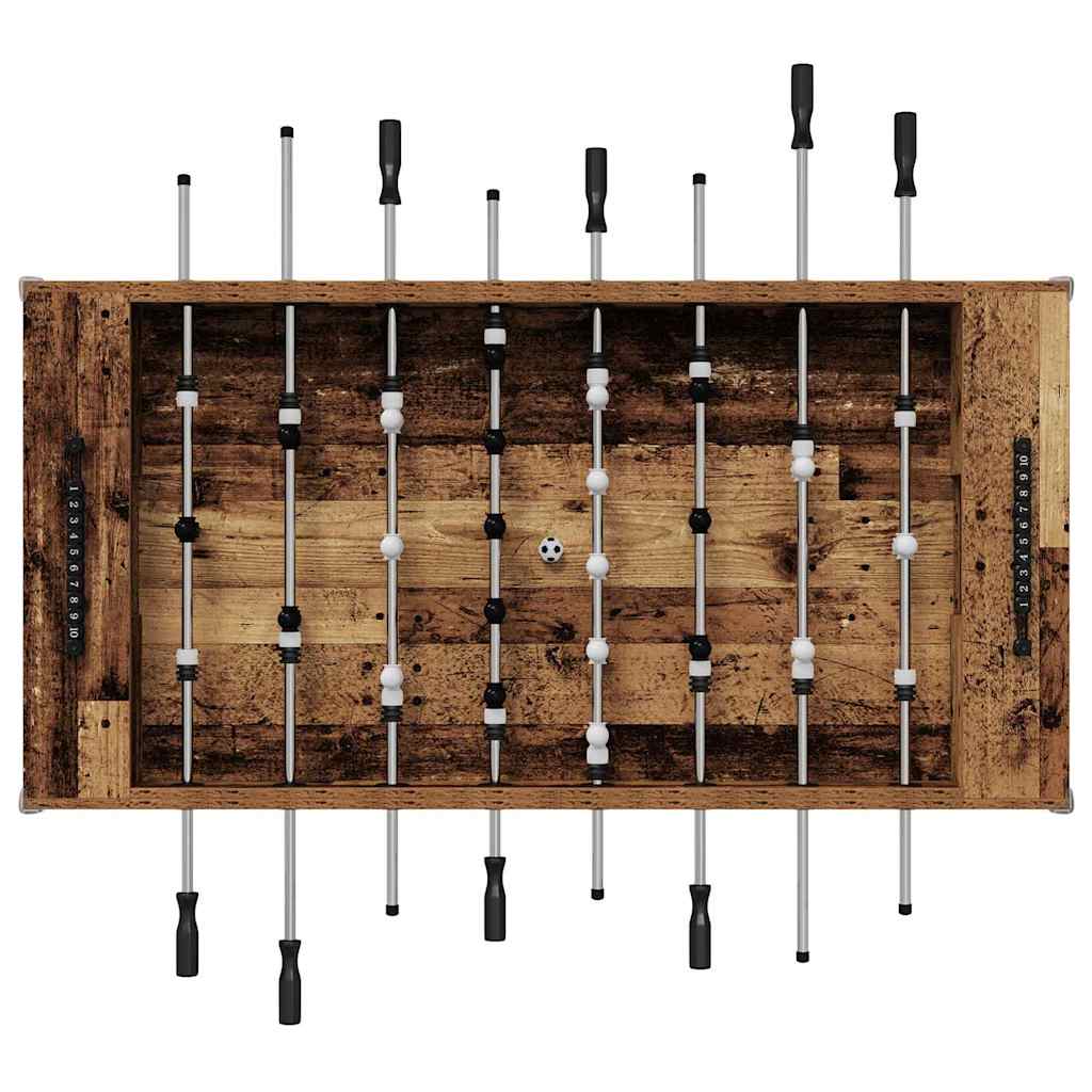 vidaXL Foosball Table Old Wood 146.5 x 74 x 85 cm Engineered Wood