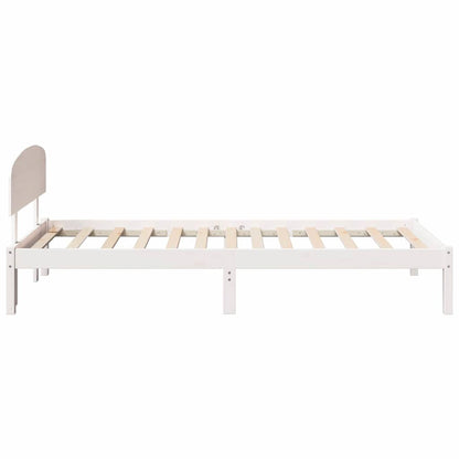 vidaXL Bed Frame with Headboard White 80 x 200 cm Solid Pine Wood