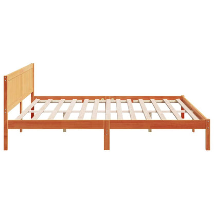 vidaXL Bed Frame Brown 200 x 200 cm Solid Pine wood