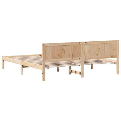 vidaXL Bed Frame Brown 180 x 200 cm Solid Pine wood