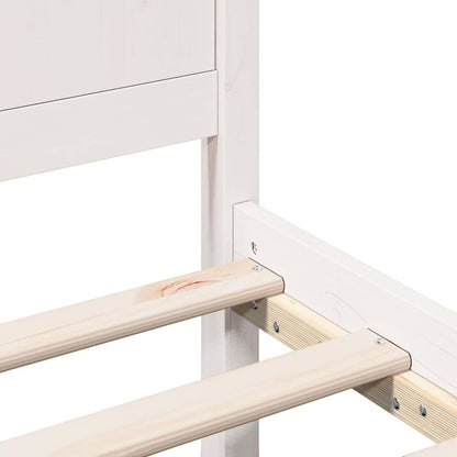 vidaXL Bed Frame White 180 x 200 cm Solid Pine wood