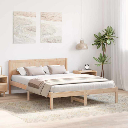 vidaXL Bed Frame Brown 160 x 200 cm Solid Pine wood