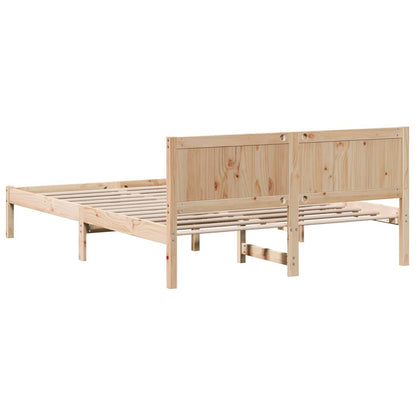 vidaXL Bed Frame Brown 160 x 200 cm Solid Pine wood