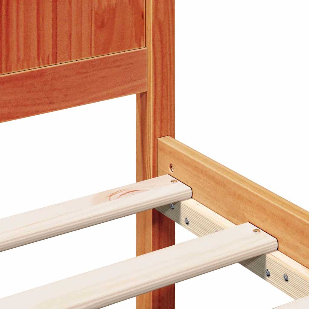 vidaXL Bed Frame Brown 160 x 200 cm Solid Pine wood