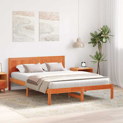 vidaXL Bed Frame Brown 150 x 200 cm Solid Pine wood