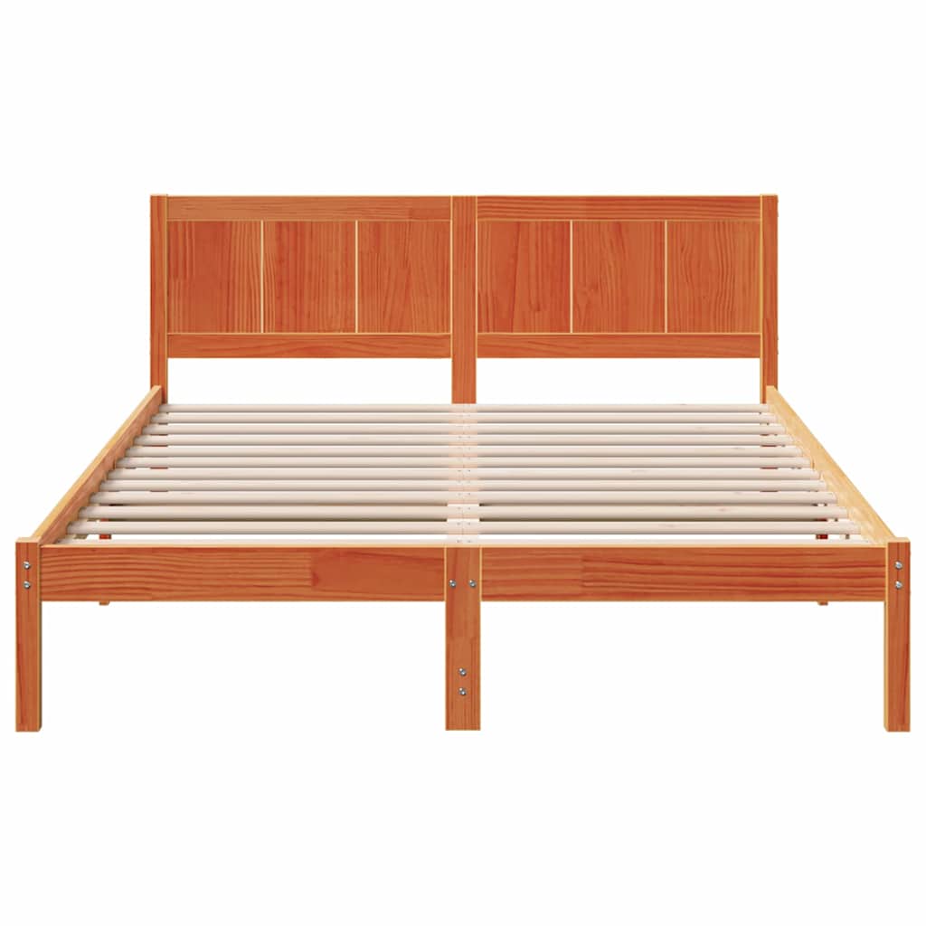 vidaXL Bed Frame Brown 150 x 200 cm Solid Pine wood