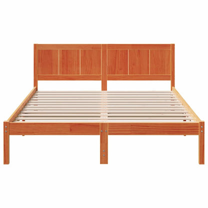 vidaXL Bed Frame Brown 150 x 200 cm Solid Pine wood