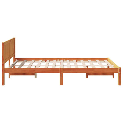 vidaXL Bed Frame Brown 120 x 200 cm Solid Pine wood