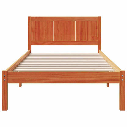 vidaXL Bed Frame Brown 90 x 200 cm Solid Pine wood