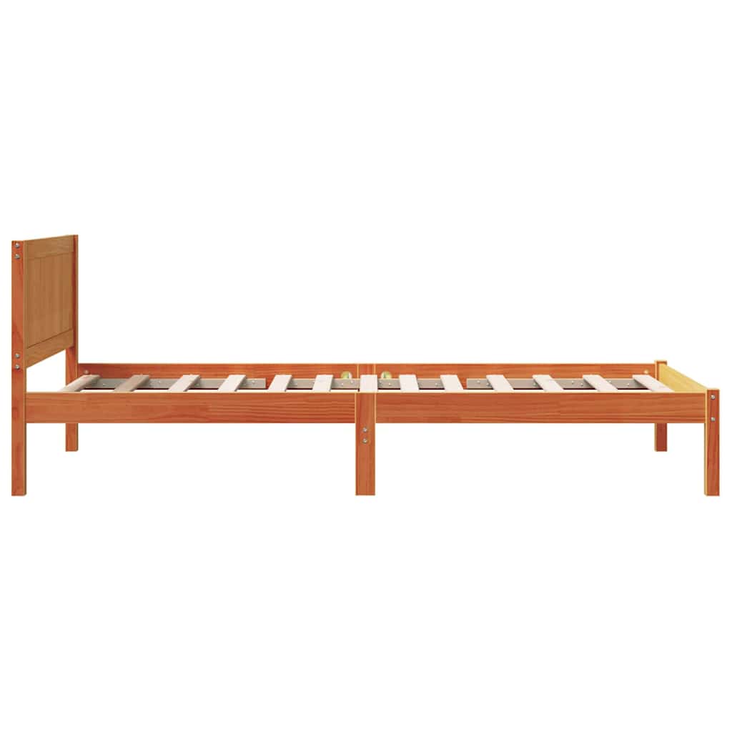 vidaXL Bed Frame Brown 100 x 200 cm Solid Pine wood