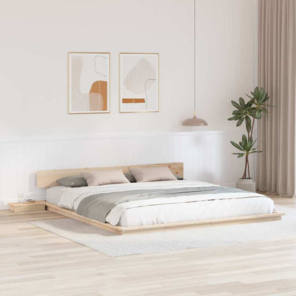 vidaXL Bed Frame Brown 200 x 200 cm Wood