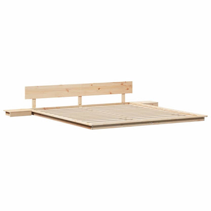 vidaXL Bed Frame Brown 200 x 200 cm Wood
