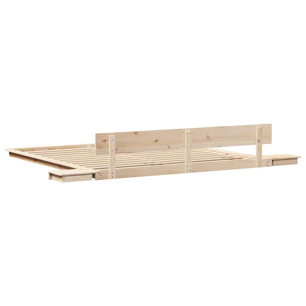 vidaXL Bed Frame Brown 200 x 200 cm Wood
