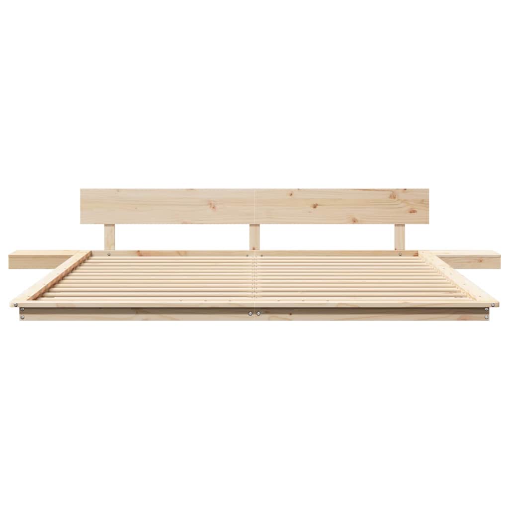 vidaXL Bed Frame Brown 200 x 200 cm Wood
