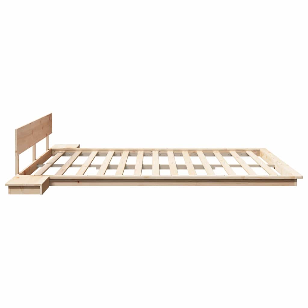 vidaXL Bed Frame Brown 200 x 200 cm Wood