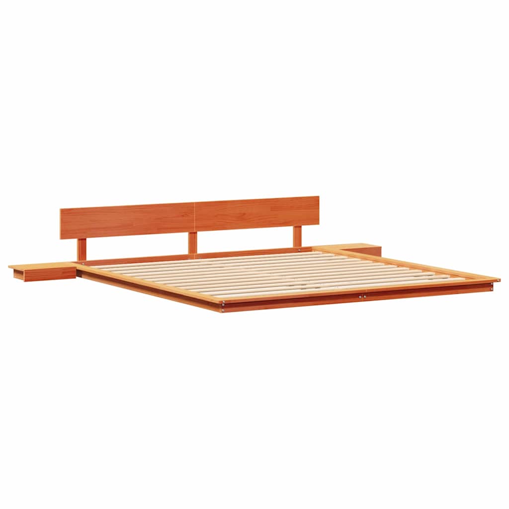 vidaXL Bed Frame Brown 200 x 200 cm Wood