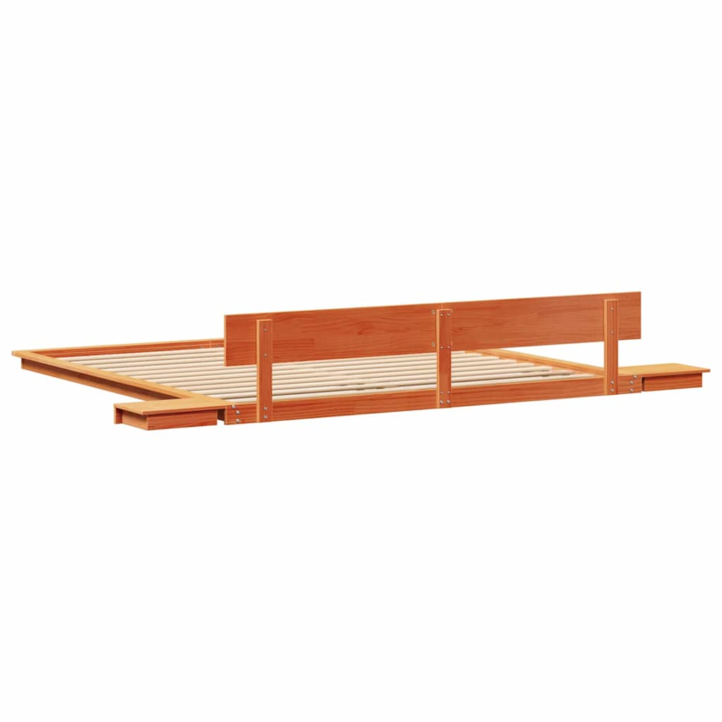 vidaXL Bed Frame Brown 200 x 200 cm Wood