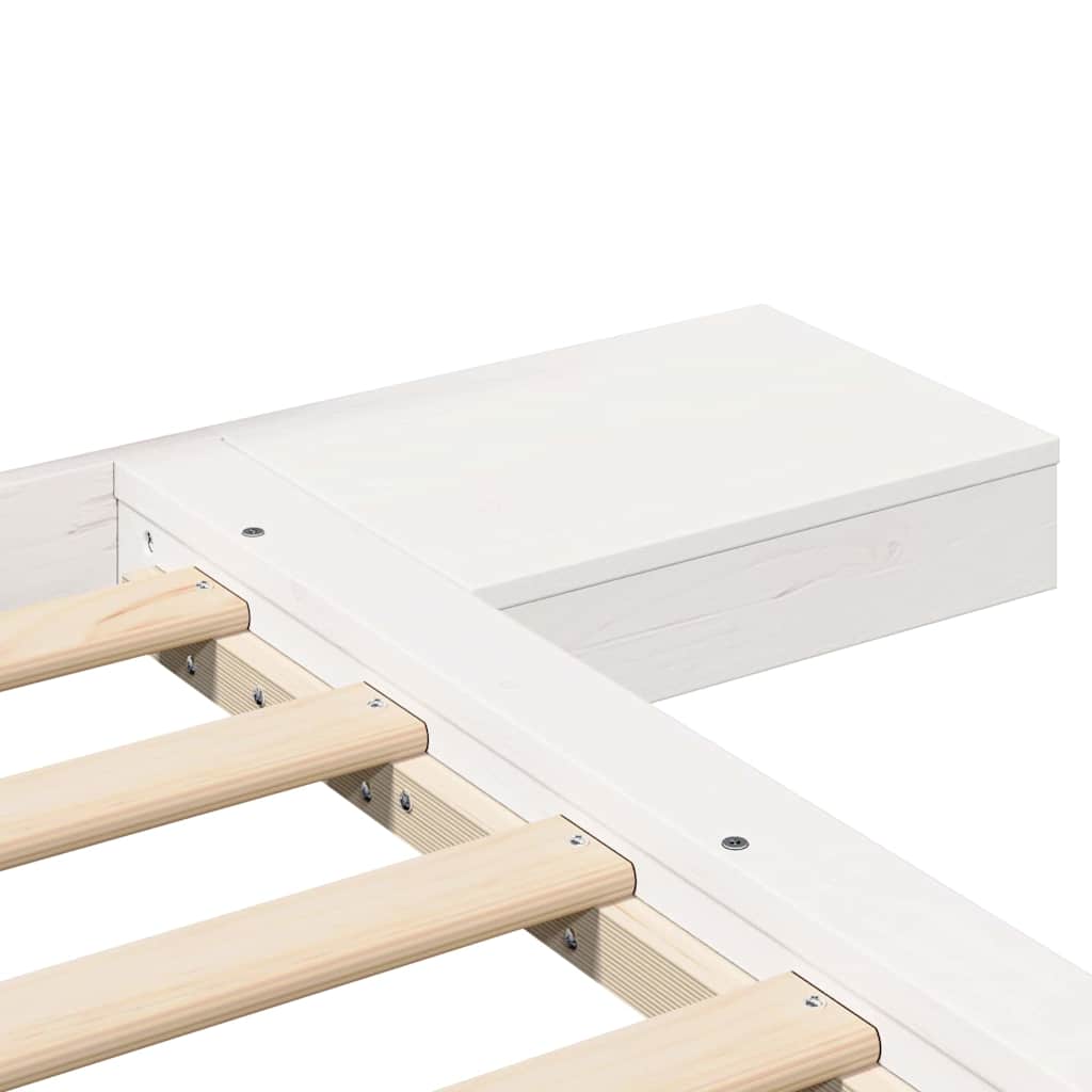 vidaXL Bed Frame White 180 x 200 cm Wood