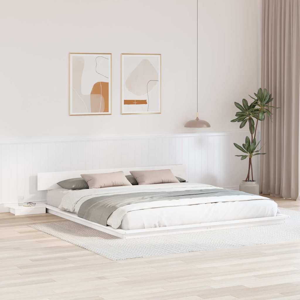 vidaXL Bed Frame White 180 x 200 cm Wood