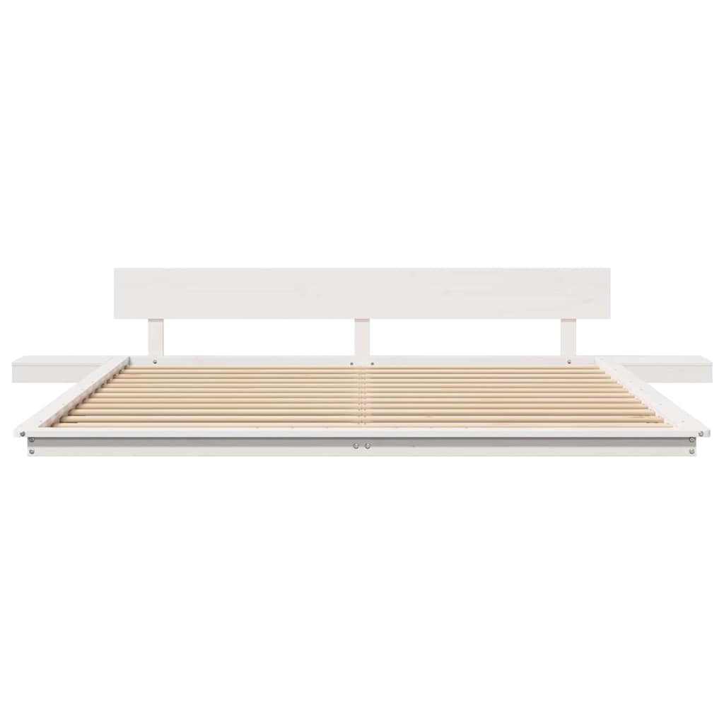 vidaXL Bed Frame White 180 x 200 cm Wood