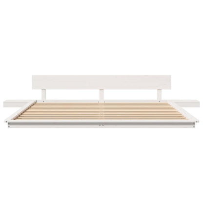 vidaXL Bed Frame White 180 x 200 cm Wood