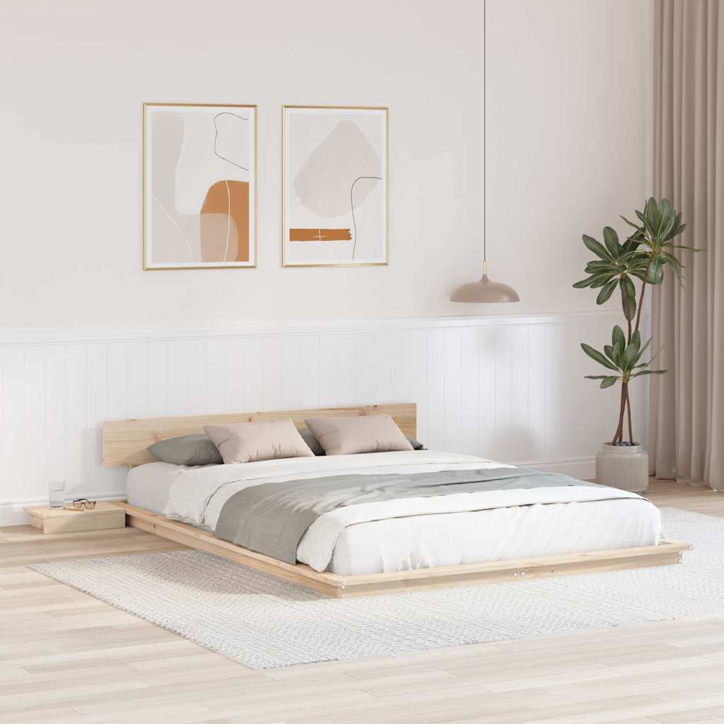vidaXL Bed Frame Brown 150 x 200 cm Wood