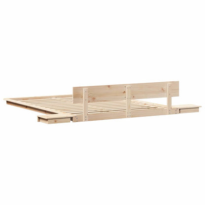 vidaXL Bed Frame Brown 150 x 200 cm Wood