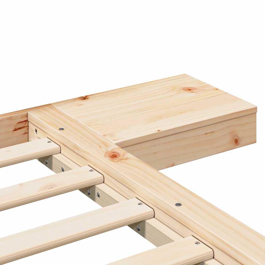 vidaXL Bed Frame Brown 140 x 200 cm Wood