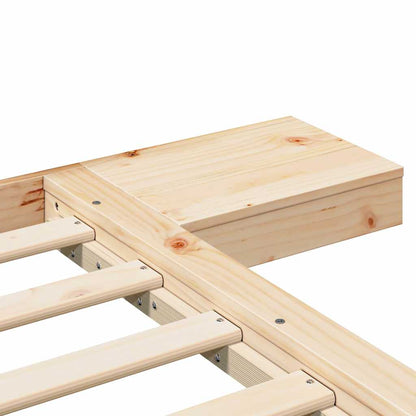 vidaXL Bed Frame Brown 140 x 200 cm Wood
