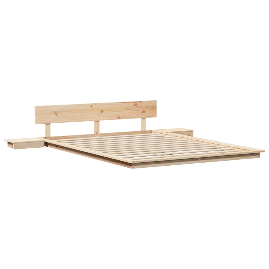 vidaXL Bed Frame Brown 140 x 200 cm Wood