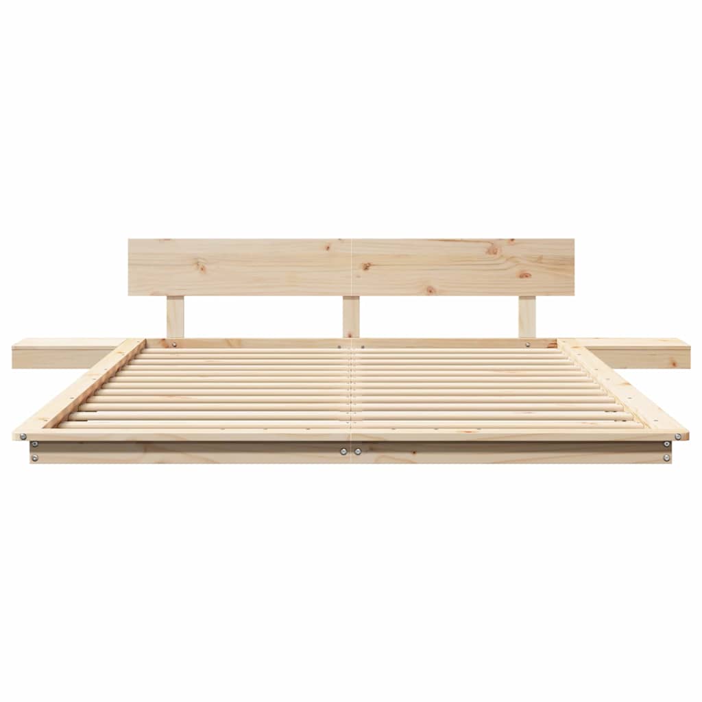 vidaXL Bed Frame Brown 140 x 200 cm Wood