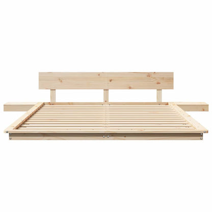 vidaXL Bed Frame Brown 140 x 200 cm Wood