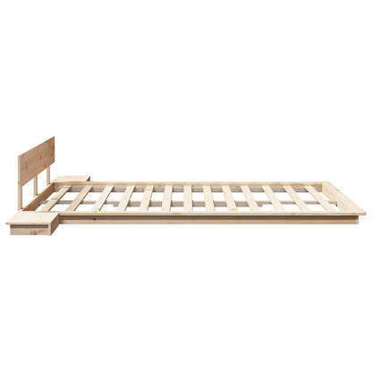 vidaXL Bed Frame Brown 140 x 200 cm Wood