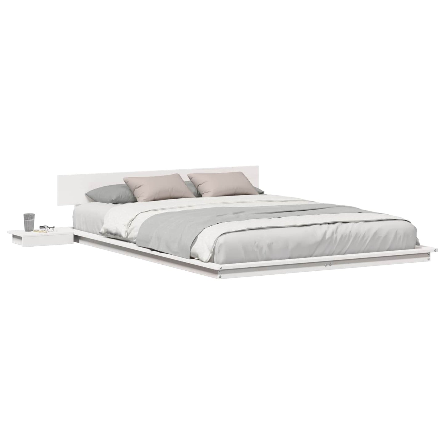 vidaXL Bed Frame White 140 x 200 cm Wood